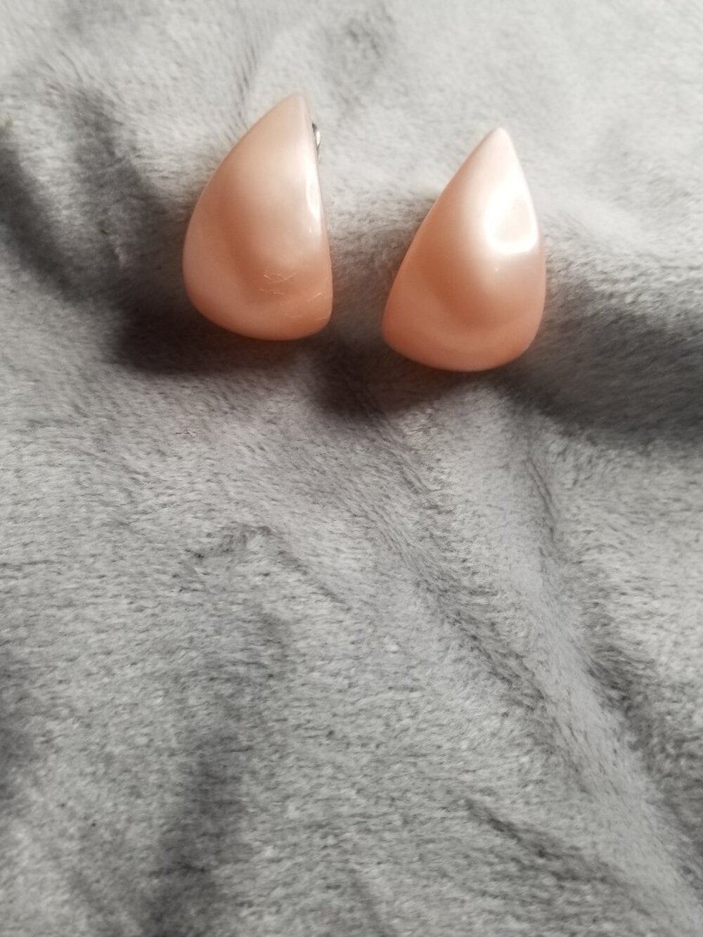 Vintage Pink Plastic Earrings